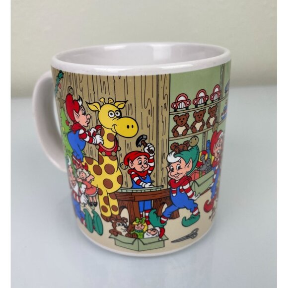 Vintage Applause Inc Ceramic Christmas Santa Rudolph Reindeer Elves Korea Coffee - Picture 3 of 9